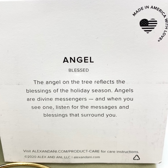 Alex and Ani Color Infusion Holiday Angel Charm Bangle Bracelet - Picture 10 of 11